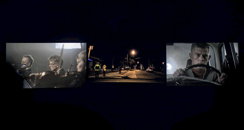 Installation View, "3rd Screen City Biennial, Migrating Stories", Stavanger, Norway