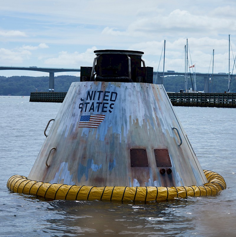 Re-Re-Entry (Splashdown), Installation View from "Floating Art"