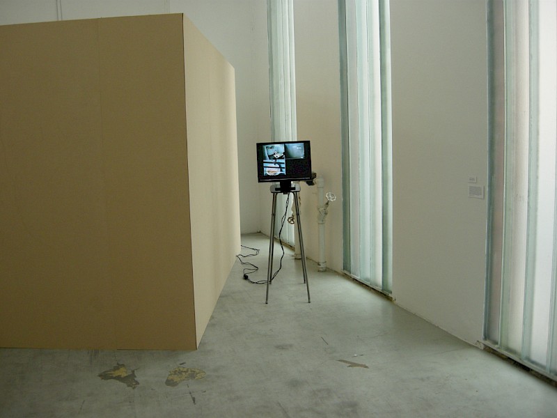Installation view from "CRW - Contemporary Reflections on War", BKS Garage, Cph